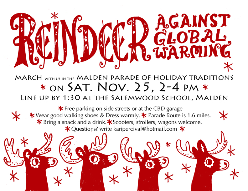 Reindeer Against Global Warming Parade Invitation