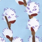 Pussy Willow Plates: Blue